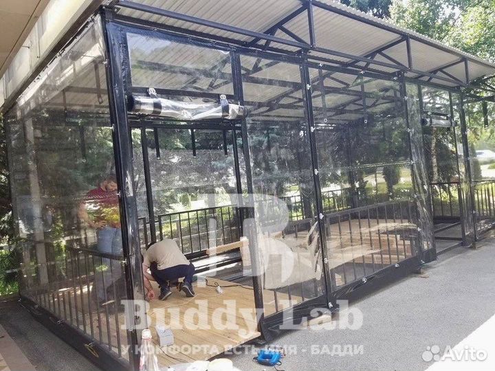 Мягкие окна для кафе, беседки