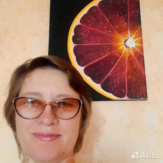 Карина холст масло 80*80 Лебедь на закате