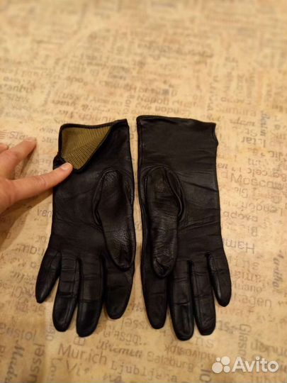 Перчатки женские кожаные