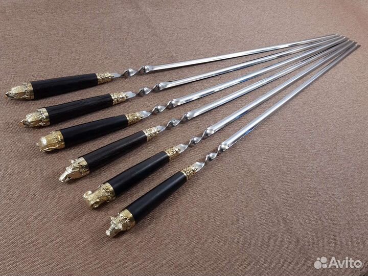 Шампура подарочные, разные наборы, с литой ручкой