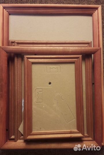 Фоторамки разных размеров, деревянные