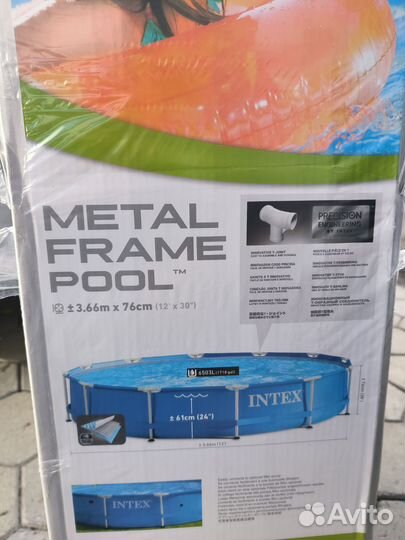Каркасный бассейн 3.66 на 76. 6503л