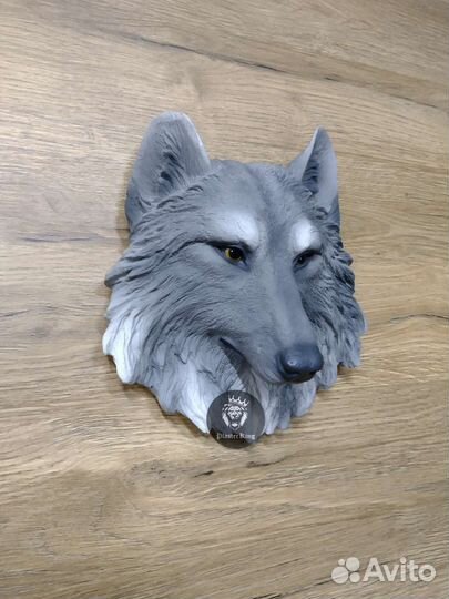 Настенный декор Волк скульптура из гипса