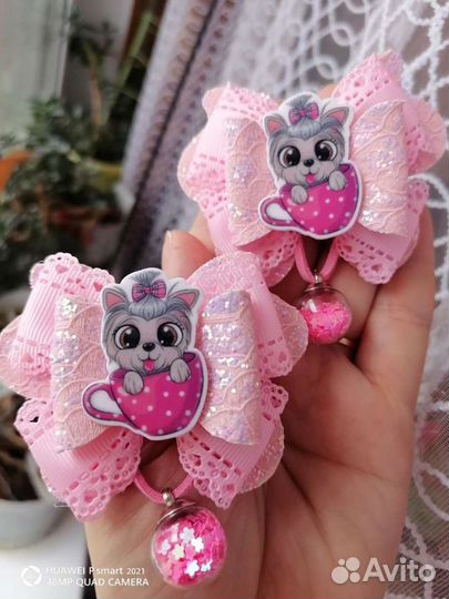 Бантики, резинки, заколки, ободки, аксессуары для