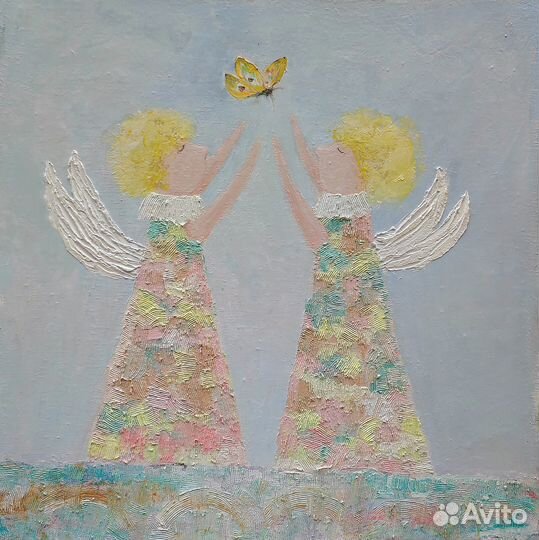 Картина маслом на холсте Ангелы