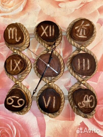 Деревянные часы из эвкалипта