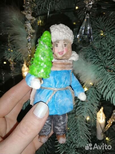 Ватные игрушки на елку