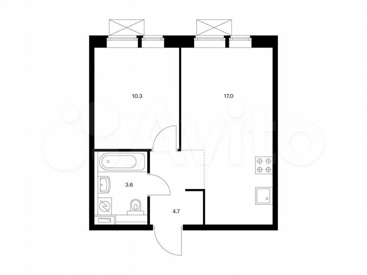 1-к. квартира, 35,6 м², 16/17 эт.