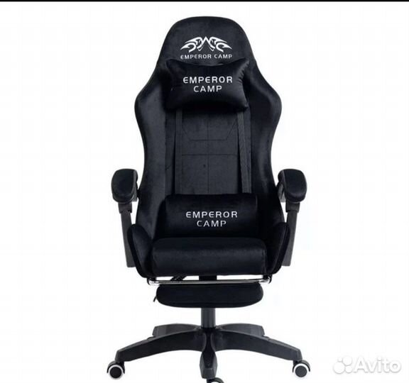 Геймерское кресло тканевое велюр