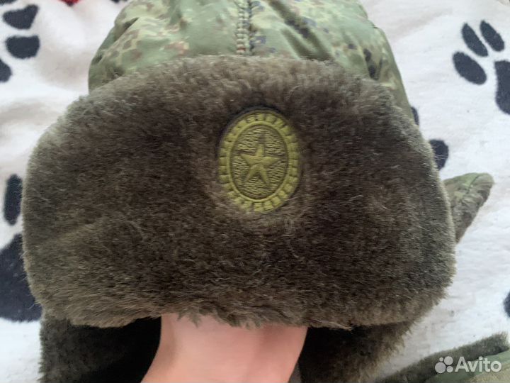 Шапка ушанка военная 58