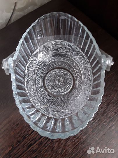 Ваза хрустальная СССР корзинка