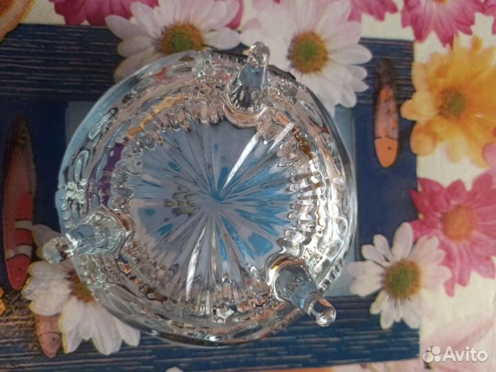 Хрустальная ваза - конфетница. винтаж