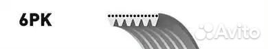 Поликлиновый ремень привода вспомогательных агрегатов micro-v gates 6pk1740 для а/м audi, chrysler