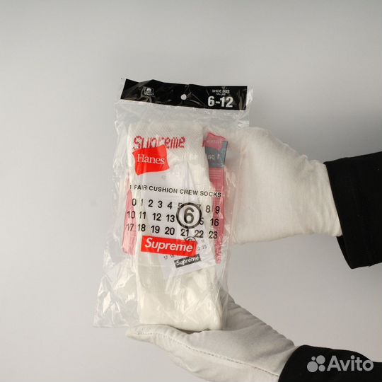 Носки от maison margiela x supreme белые