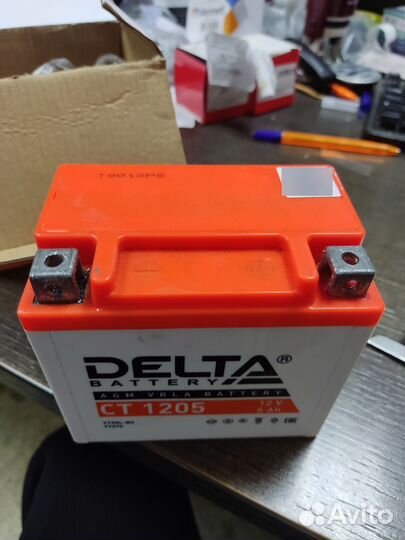 АКБ мото Delta CT 12v 5Ач AGM обрат. поляр 114*70*