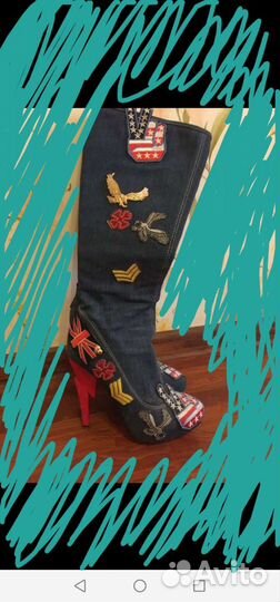 Сапоги на шпильке