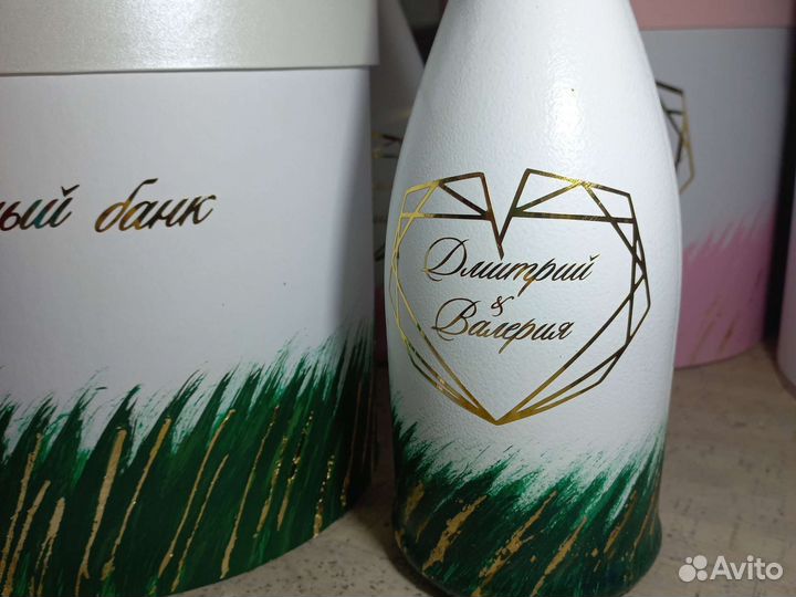 Свадебный набор, казна, бокалы, свечи