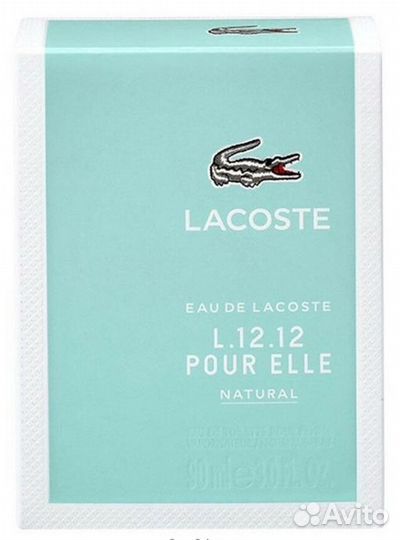 Туалетная вода lacoste L.12.12 Natural pour Elle