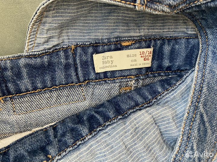 Джинсовые комбинезоны унисекс Zara 80-92