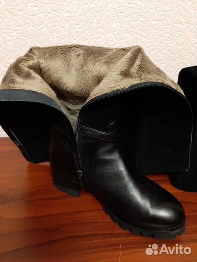 Сапоги зимние новые нат.кожа/замша/мех