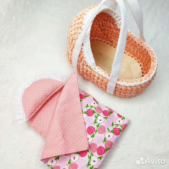 Кровать игрушечная для куклы с постелью не икеа