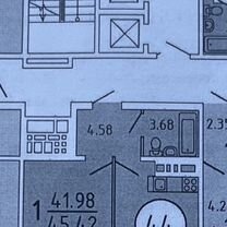 1-к. квартира, 45 м², 10/16 эт.