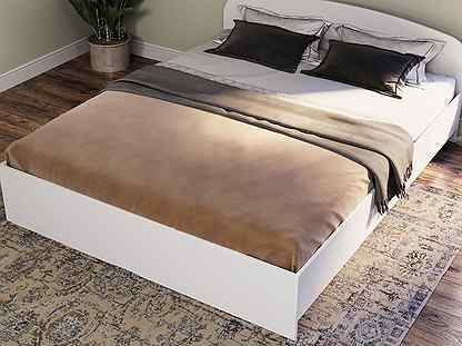 Кровать 2-спальная с матрасом белая