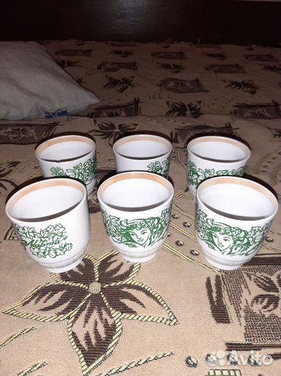 Редкие бокалы-стаканы Октябрьский фарфор СССР