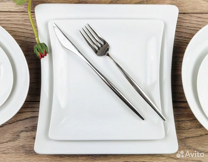 Обеденный сервиз 30 предметов Кашемир Вайт