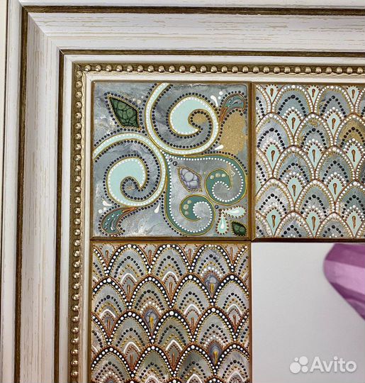 Зеркало в раме ручной работы, 50х50