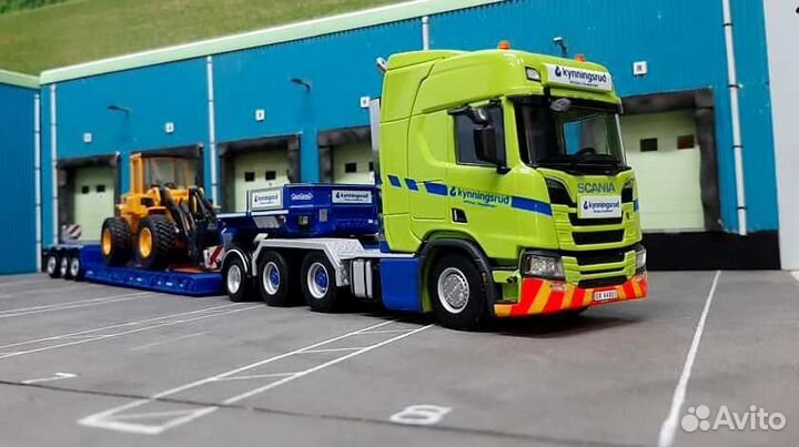 1/50 Scania трал низкорамник Nordic Crane Kinnisru