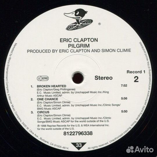 Винил Eric Clapton – Pilgrim (2LP)