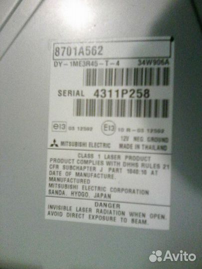 Магнитола mitsubishi asx