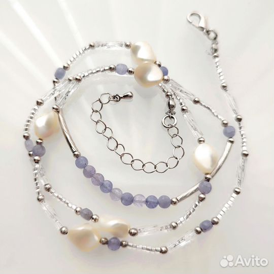 Бусы с Танзанитом