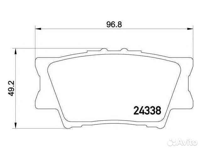 Колодки тормозные задние дисковые Camry Rav4