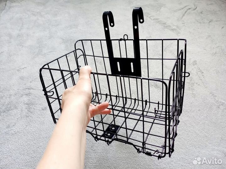 Корзина для велосипеда металлическая складная