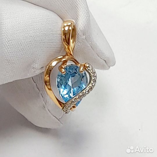 Подвеска с синтетическим камнем Золото