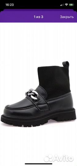 Ботинки для девочки новые 28 размер