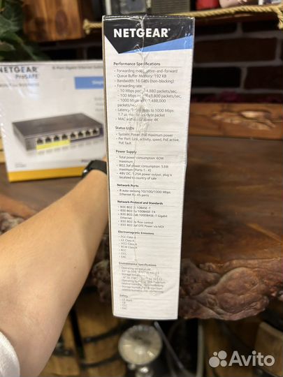 Коммутатор Netgear Gs108pe, новый