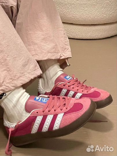Adidas Gazelle Indoor pink cloud white розовые