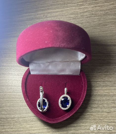 Серьги серебро 925 с фианитами