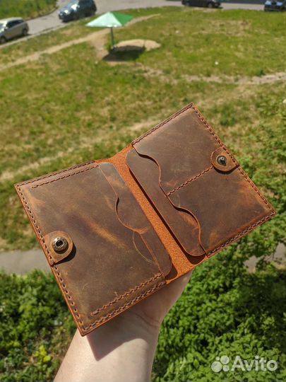 Обложка для автодокументов натуральная кожа