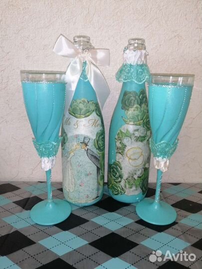 Декорирование бутылок и ваз