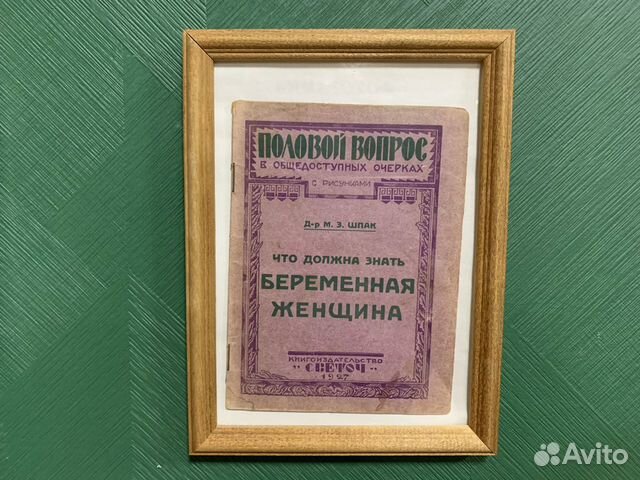 Книга «Беременная женщина» 1927 год