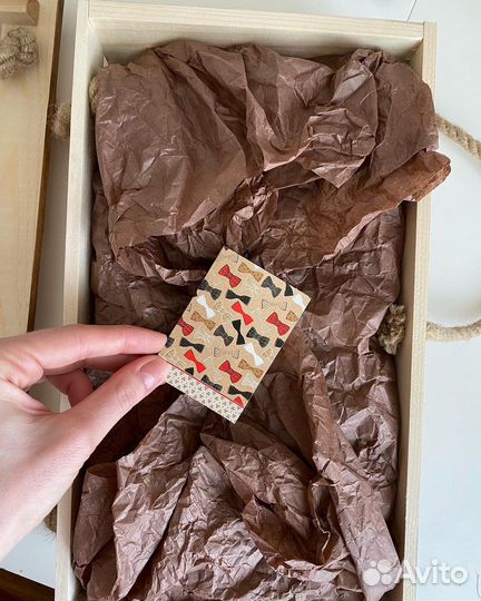 Подарочный набор бокс деревянный