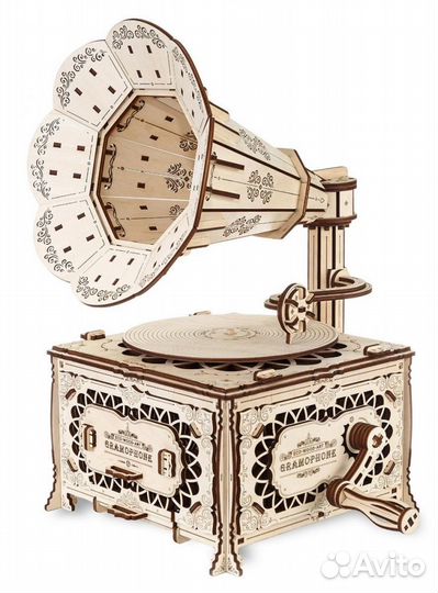 Граммофон Конструктор деревянный 3D EWA