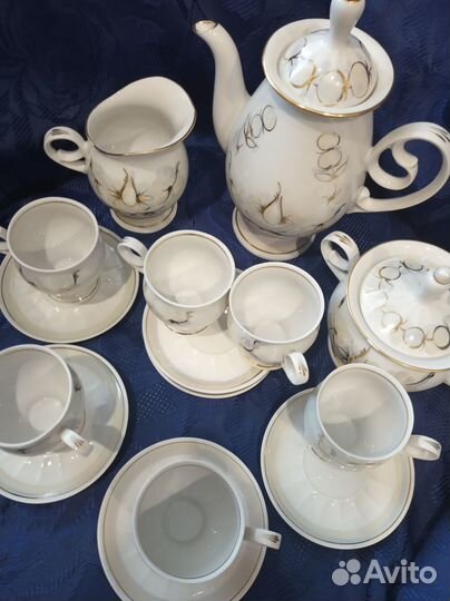 Кофейный фарфоровый сервиз СССР