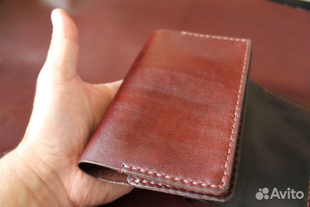 Обложка для паспорта из натуральной кожи (ручная р