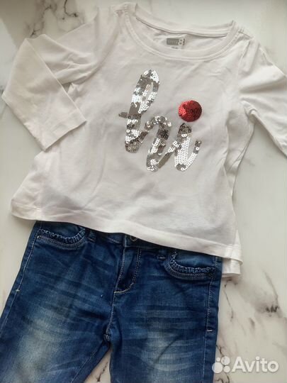 Джинсы 104 mayoral и кофточки пакетом 3-4 года