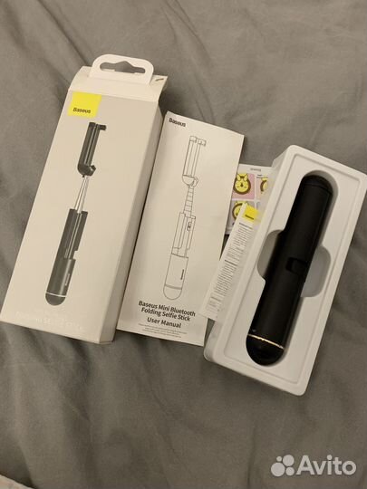 Монопод селфи палка с bluetooth baseus